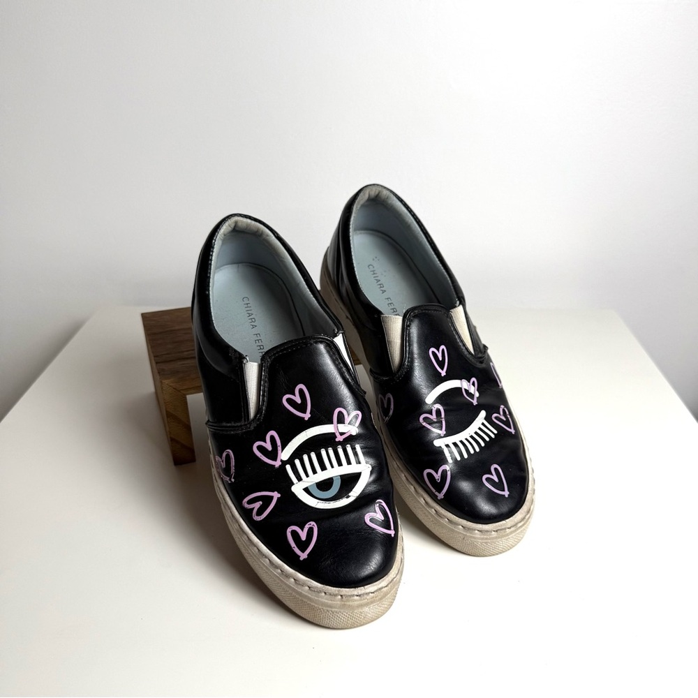 Chiara Ferragni Black And White Sneakers